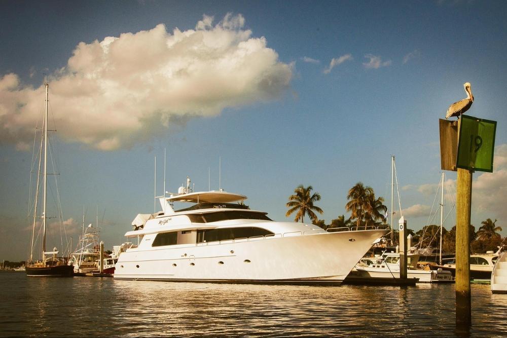 Mega Yacht in Dock
