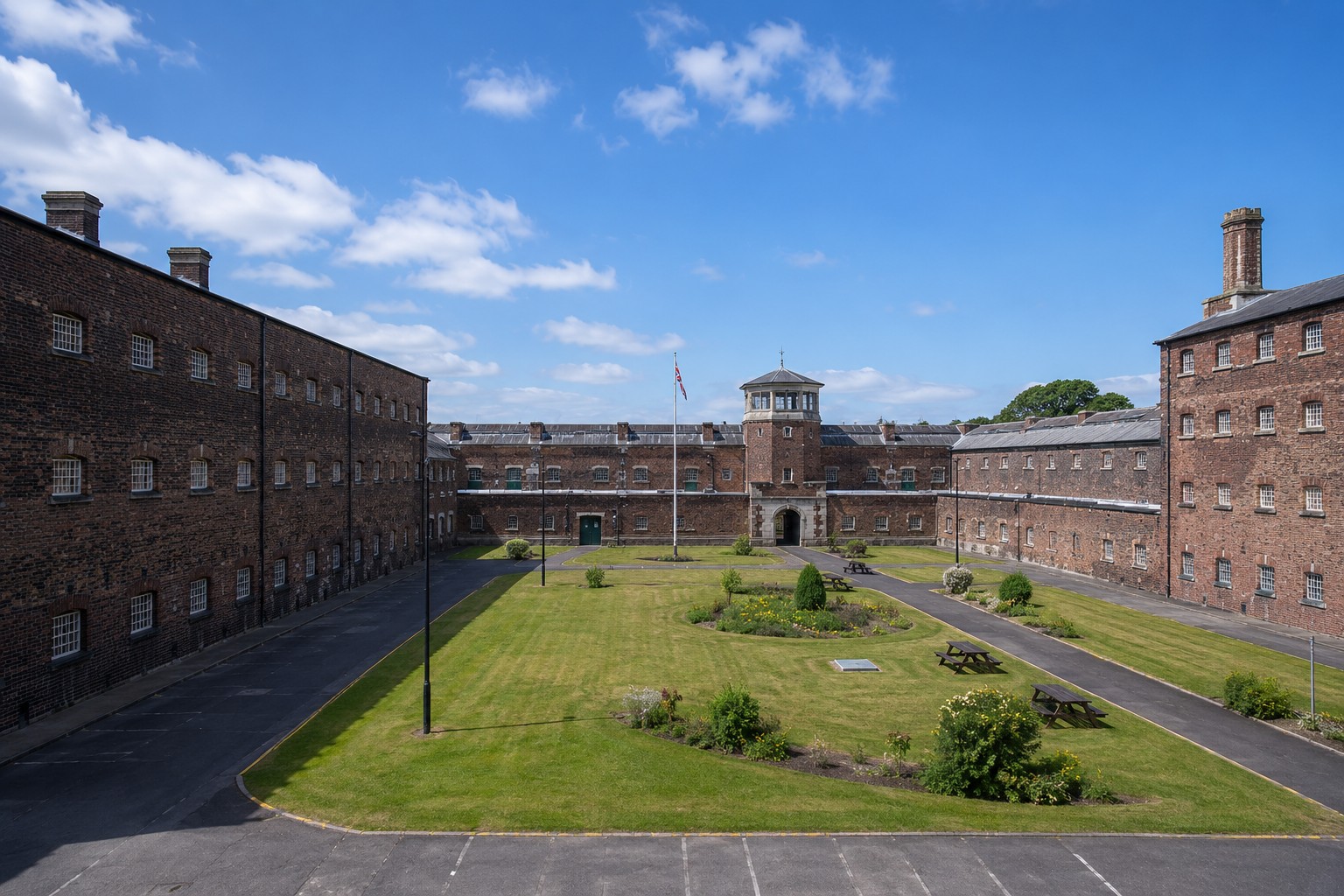 Prison courtyard