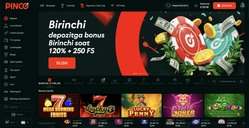Pinco Casino icmalı 2026